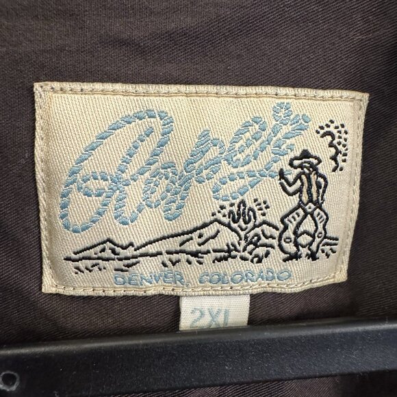 Roper Pearl Snap Denver Shirt Men’s XXL Brown Embroidered Western Rodeo Cowboy - Picture 4 of 9